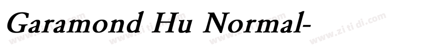 Garamond Hu Normal字体转换